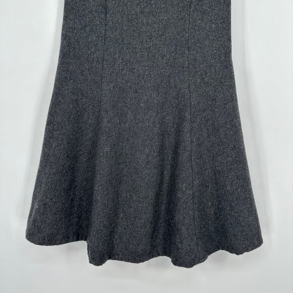 Free People Gemma’s Favorite Dress Wool Blend V-Neck Apron Style Pinafore Gray - Picture 7 of 13